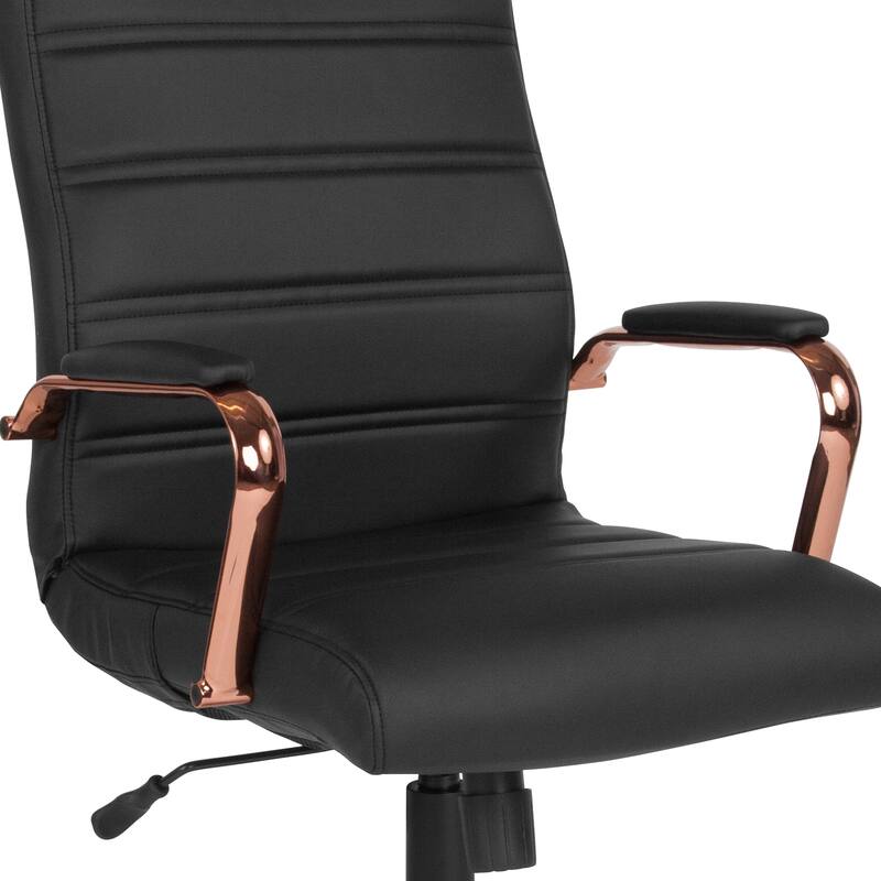High Back LeatherSoft Executive Swivel Office Chair with Chrome Base