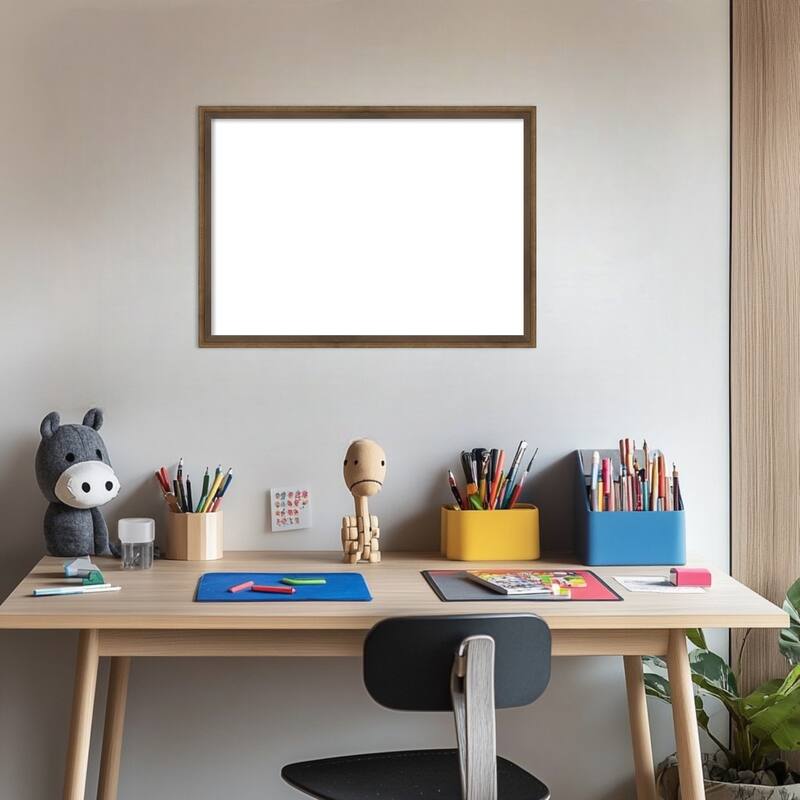 Amanti Art Lucie Black Framed Dry Erase Magnetic Board