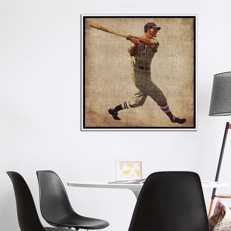 iCanvas "Vintage Sports VI" by John Butler Framed Canvas Print