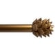 preview thumbnail 8 of 15, 3/4" Farmhouse Pinecone Curtain Rod Adjustable Designer Window Single Rod 24"-48" - Renaissance Gold