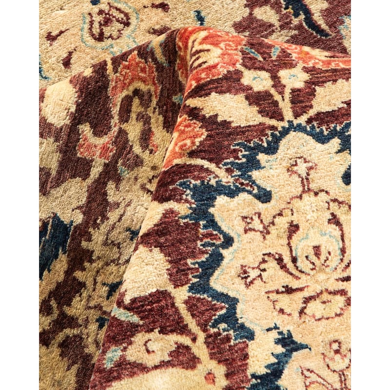 Overton Handknotted Wool Traditional Oriental Red Area Rug - 8' x 10'