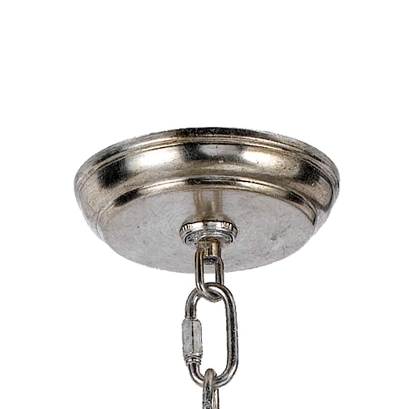 Palla 1 Light Antique Silver Mini Chandelier - 8.5'' W x 13.75'' H