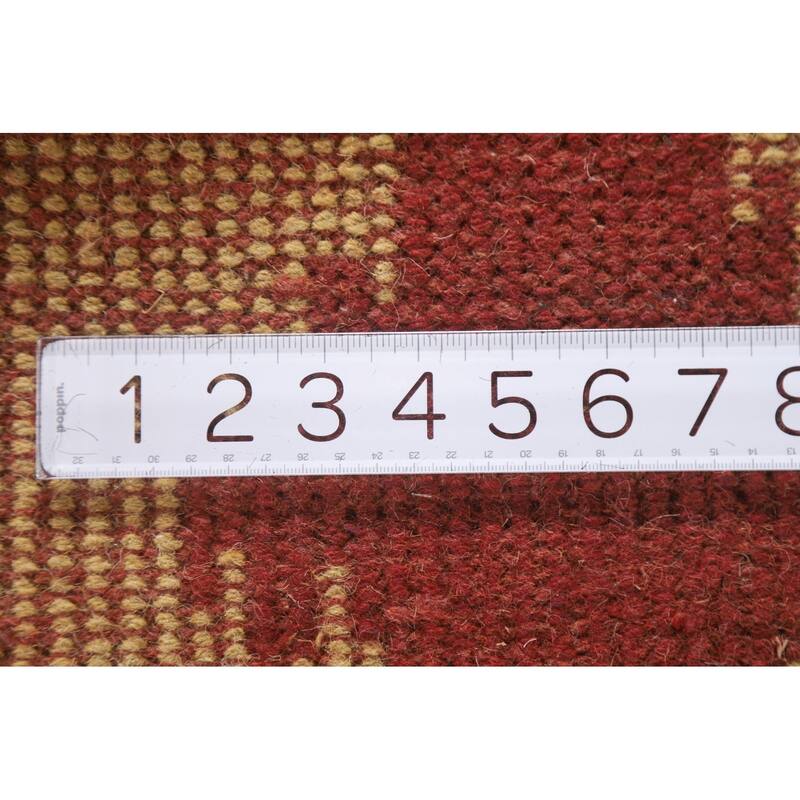 Hand Knotted Oriental 100% Wool Carpet Modern All-Over Yellow & Gold Gabbeh Area Rug - 7' 11'' X 5' 1''