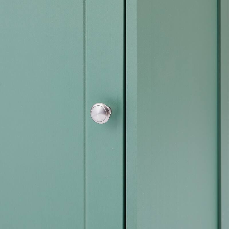 Freestanding Adjustable Storage Cabinet with Metal Knobs, Acrylic Panel Door Cabinet, Groove Pattern Drawer and Door Cabinet