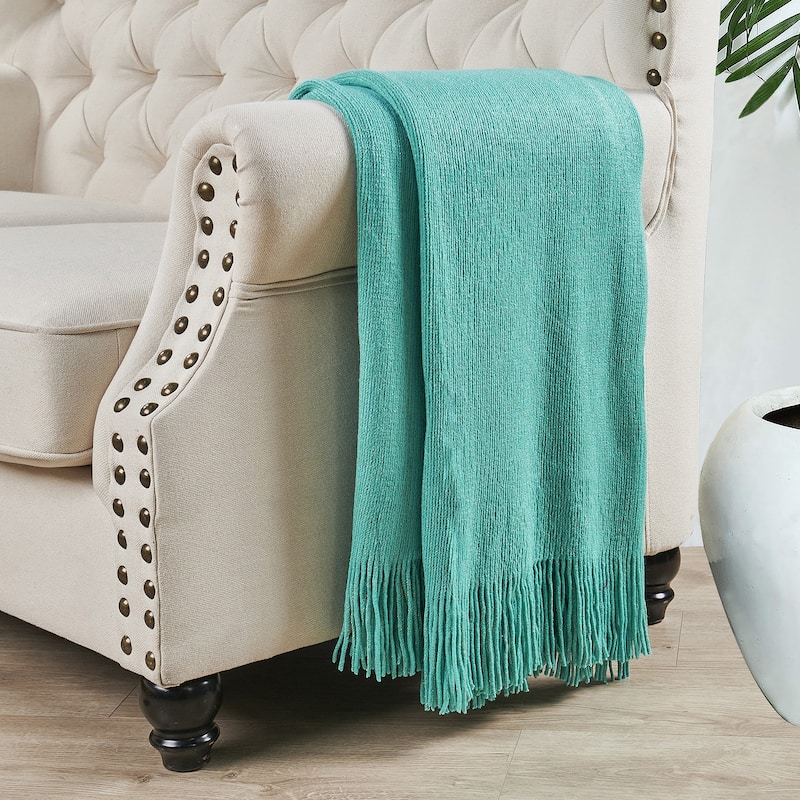 Glitter Knitted Throw Blanket