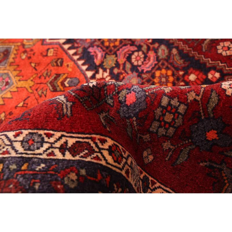 ECARPETGALLERY Hand-knotted Anatolian Vintage Red Wool Rug - 4'1 x 6'11