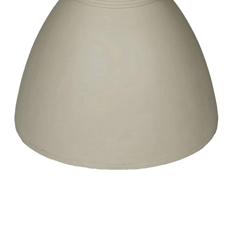 12 in. Gray Round Plastic End Table with Pedestal Base
