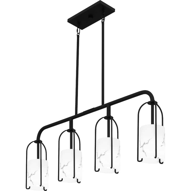 Fairbanks 4-Light Matte Black Island Light