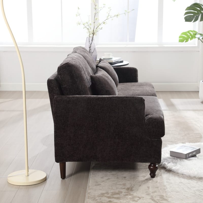 68.9-In Modern Chenille Fabric Loveseat,Living Room Couches with Rubber Wood Legs