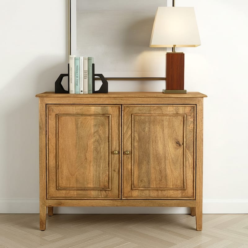 Allison Traditional Mango Wood Sideboard by Sevita - 42"L x 18"W x 34.25"H