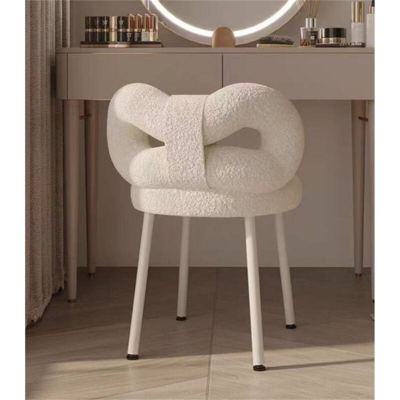 Ergonomic Bow Leisure Chair with High Resilience Sponge Cushion