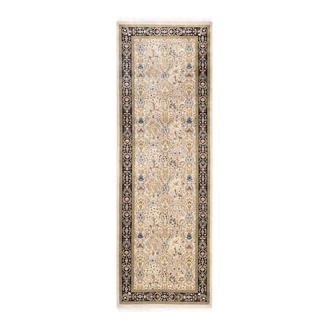 Overton Mogul One-of-a-Kind Hand-Knotted Runner - Ivory, 2' 8" x 8' 2" - 2' 8" x 8' 2"
