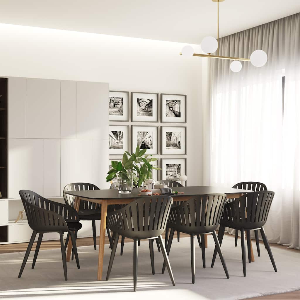 Midtown Concept Petri Indoor Black or White Dining Set