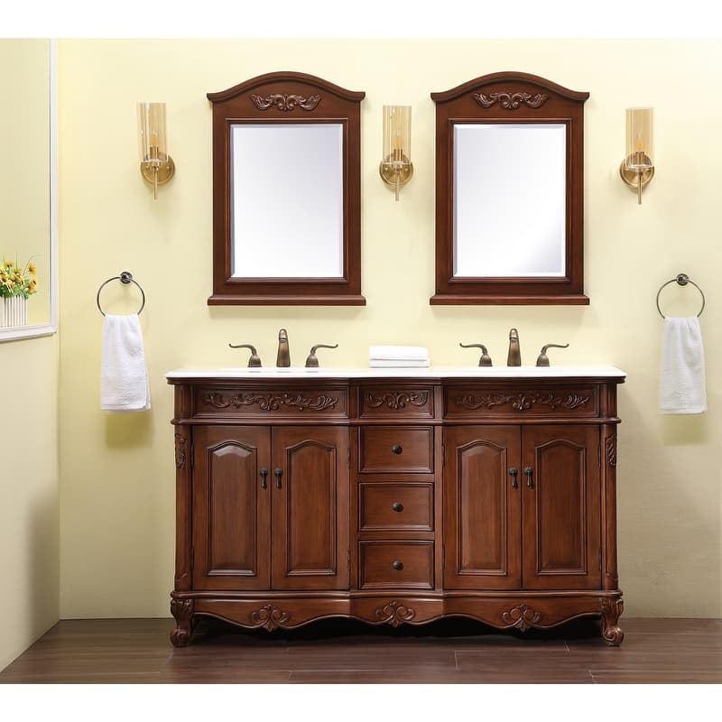 60" Double Bathroom Vanity Sink