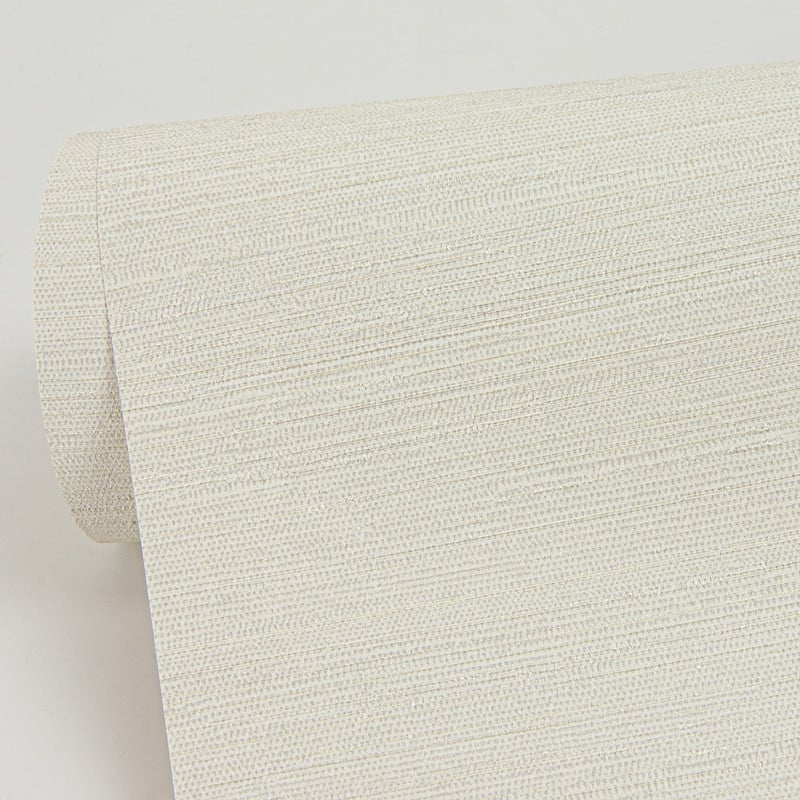 Sirpi Aida White Horizontal Silk Wallpaper - 20.9 x 396 x 0.025
