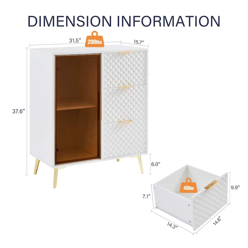 Deluxe Carved Modern Fashion Style Chest