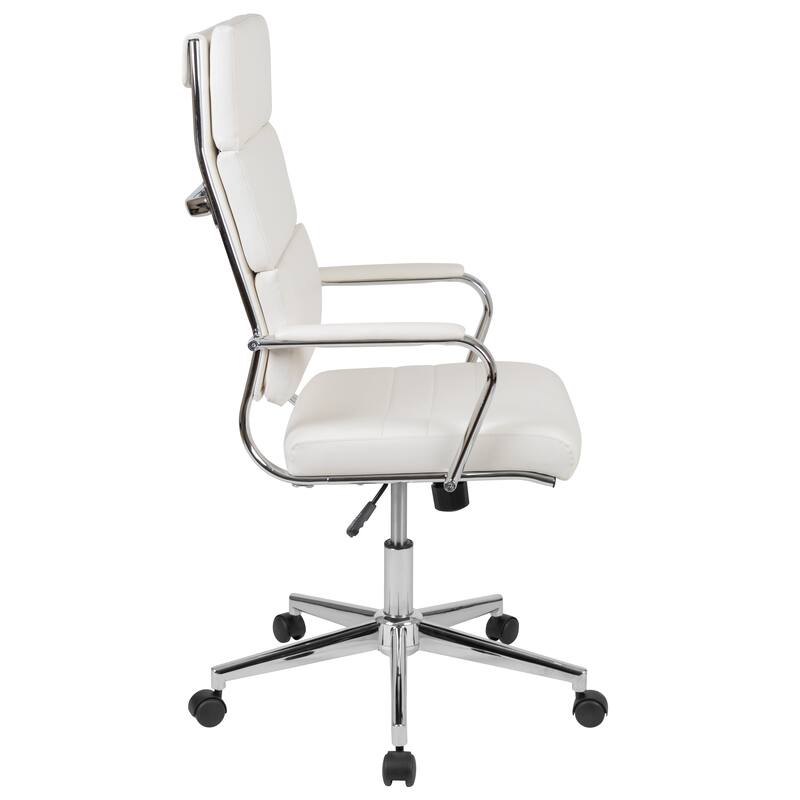 High Back LeatherSoft Contemporary Panel Executive Swivel Office Chair