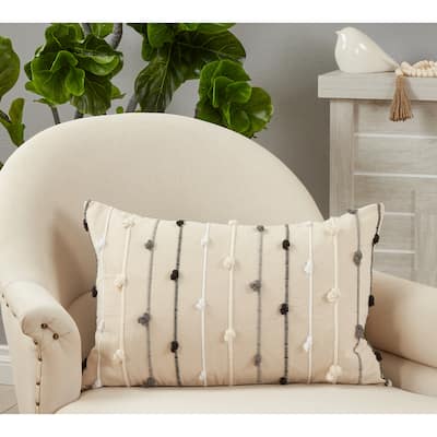 Throw Pillow With Knotted Design