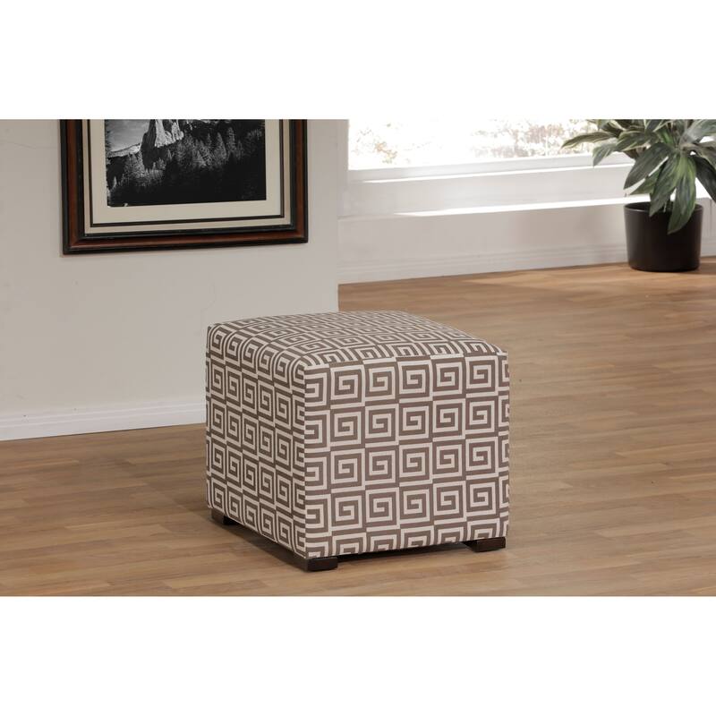 Merton Transitional Indoor Square Ottoman - Truffle