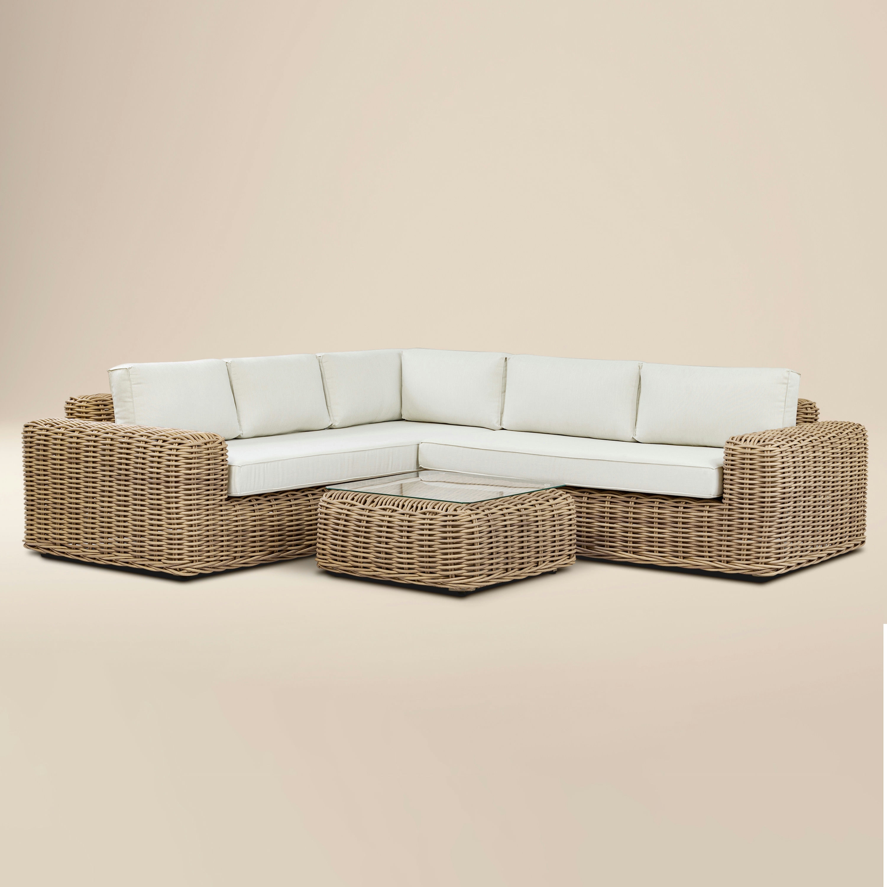 Poly & Bark Puglia Outdoor/Patio Corner Sectional Set with Coffee Table