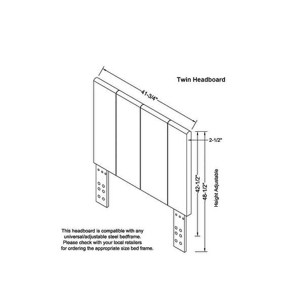 dimension image slide 3 of 2, Harman Modern Upholstered Adjustable Conversion Headboard by Porch & Den