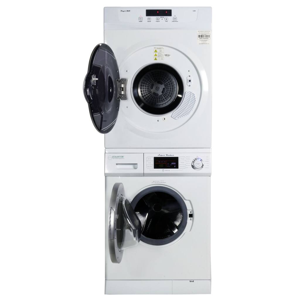 Equator Pro3 Compact 110V Set Washer 13lbs+Dryer Vented 3.5cu.ft Sensor/Refresh