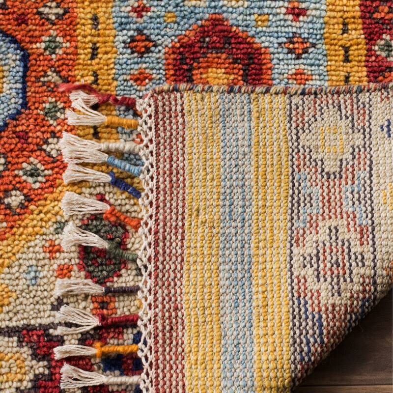 SAFAVIEH Hand-knotted Nomad Bozanka Southwestern Tribal Wool Rug