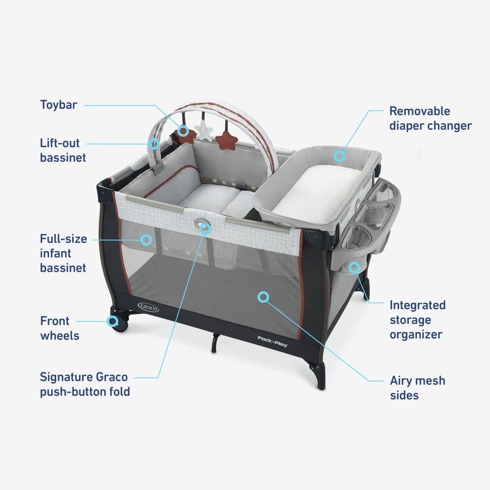 Playard With Removable Bassinet 4moms Breeze Plus Playard Easy