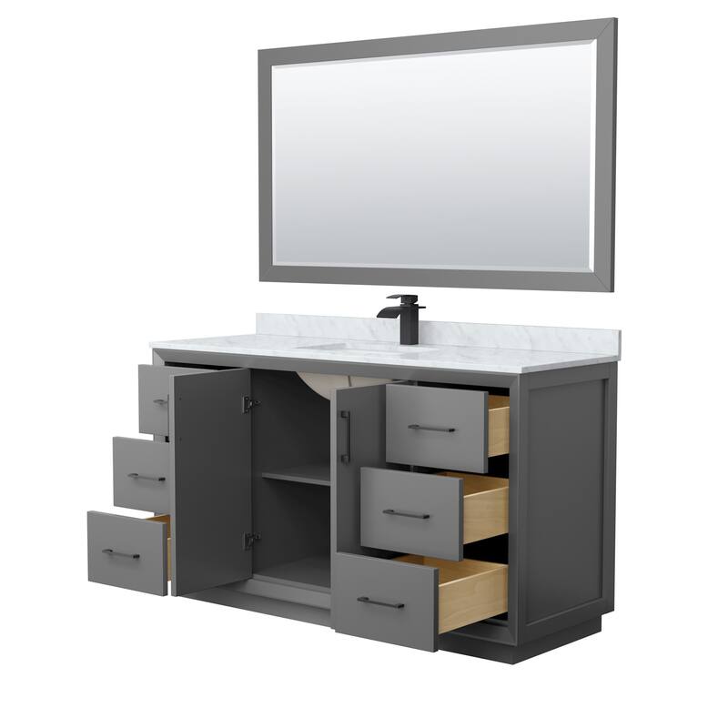 Wyndham Collection WCF414160S-NAT-UNSM58 Strada 60" Free Standing
