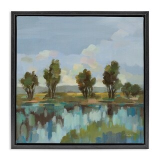 Stupell Scenic River Reflections Framed Floater Canvas Wall Art Design ...