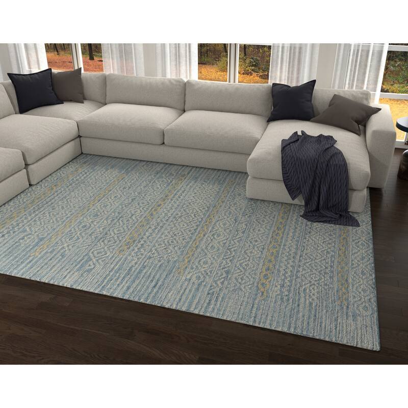 Domani Ridge Geometric Chevron Area Rug