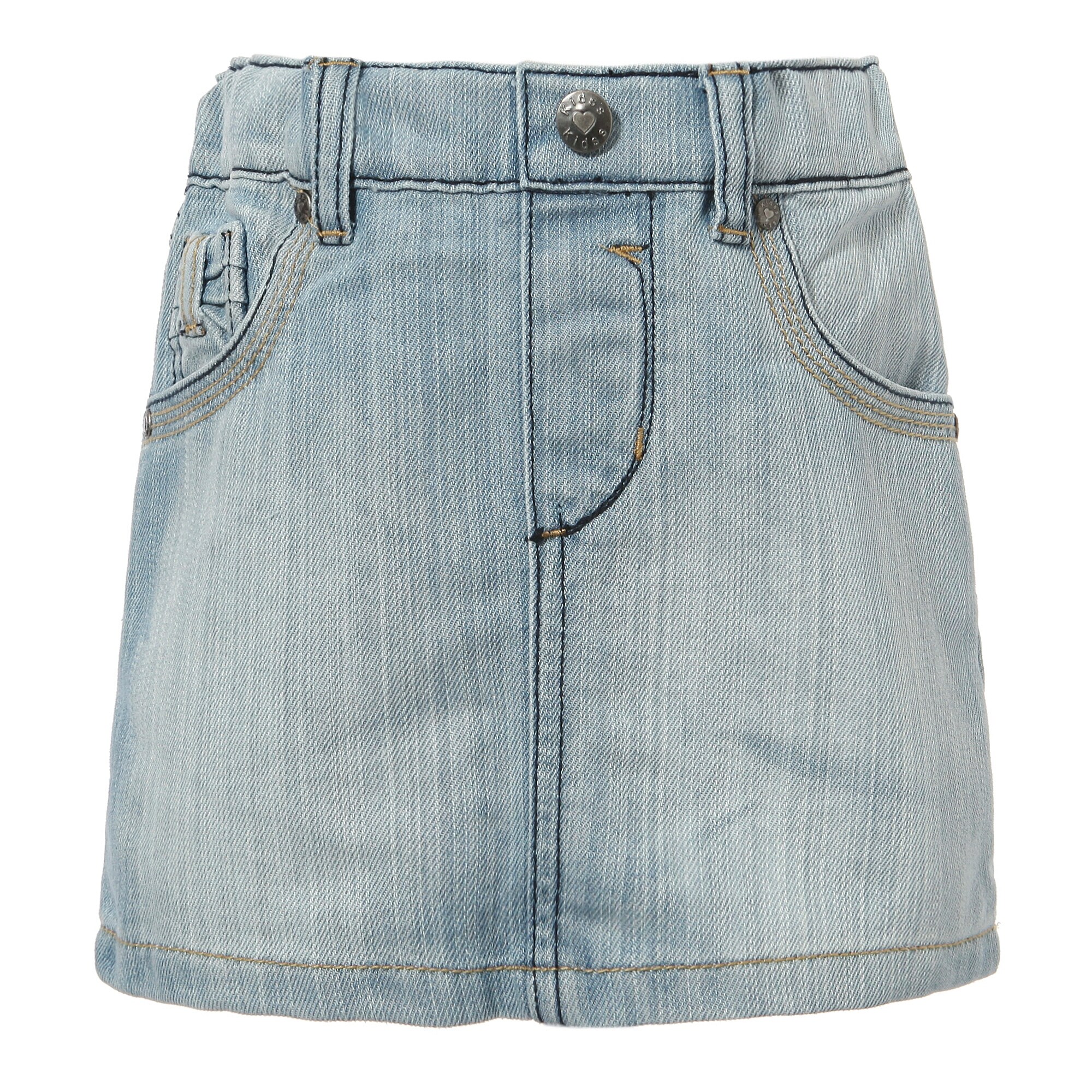 denim skirt with elastic waistband