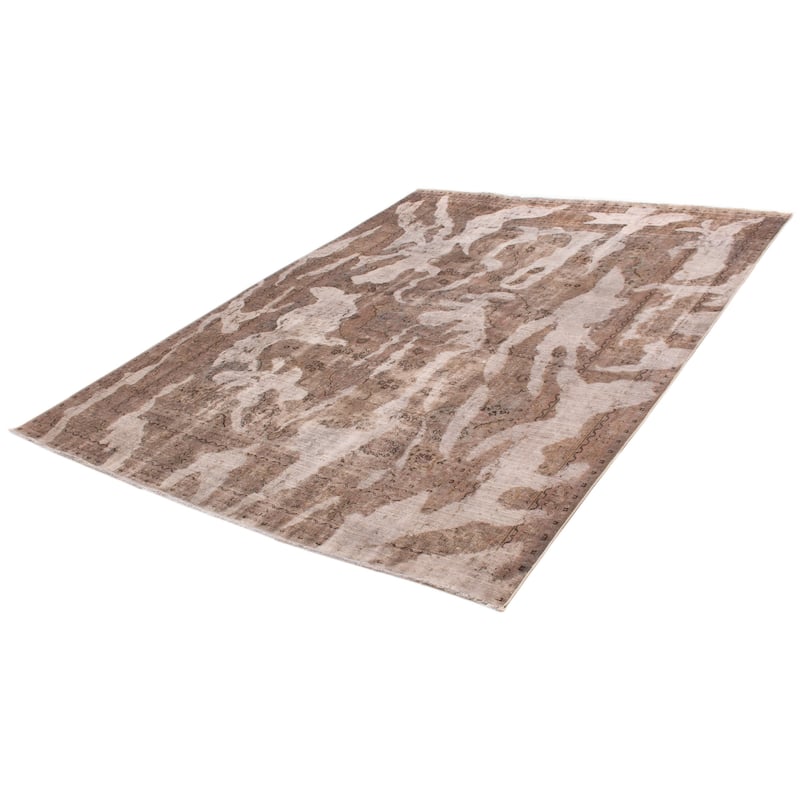 ECARPETGALLERY Hand-knotted Color Transition Taupe Wool Rug - 9'6 x 12'4