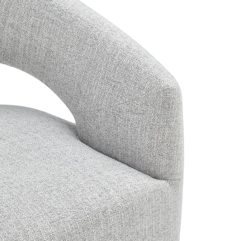 Spruce & Spring Joey Barrel Accent Chair with Casters for Living Room, Office, or Reading Nook