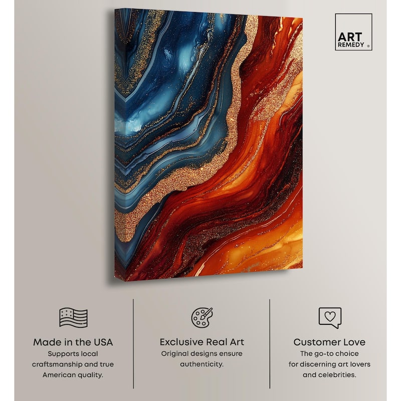 Gilded Galaxy Canvas by Art Remedy, Gallery Wrapped
