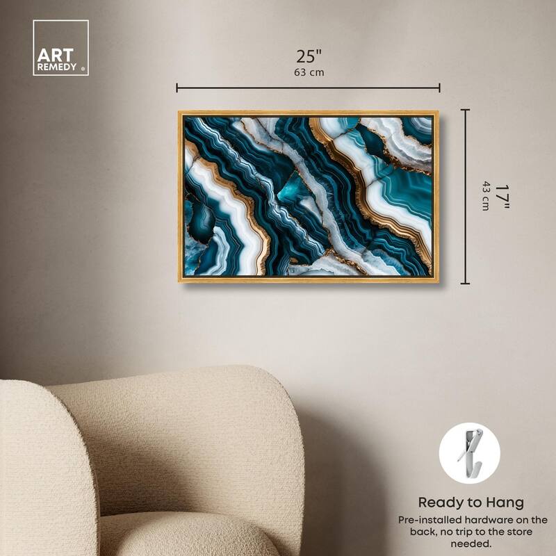 Teal Tides Treasure I Canvas by Art Remedy