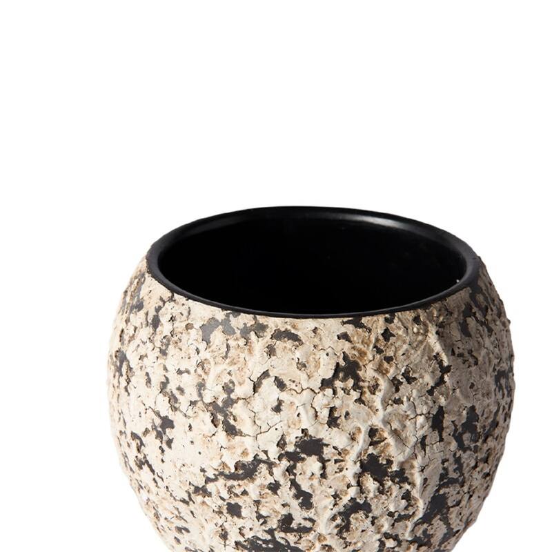 Handmade Standing Bowl Vase - 8.25" - White