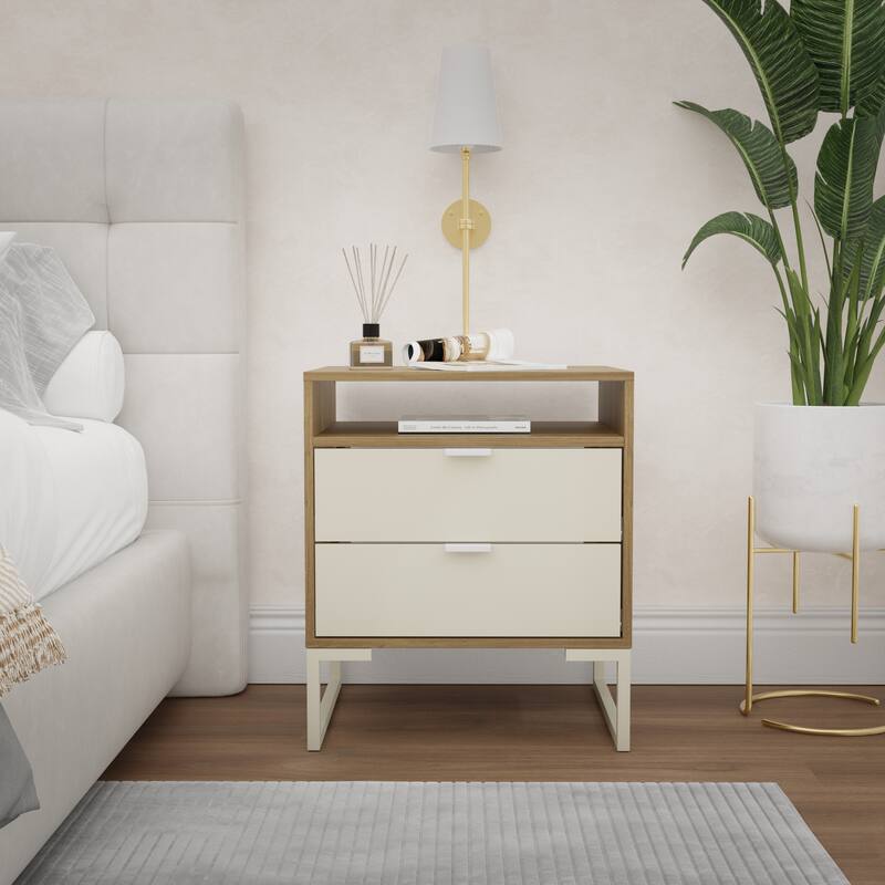 Kappesberg New Collins 2-Piece Bedroom Set, 6-Drawer Dresser and One 2-Drawer Nightstand