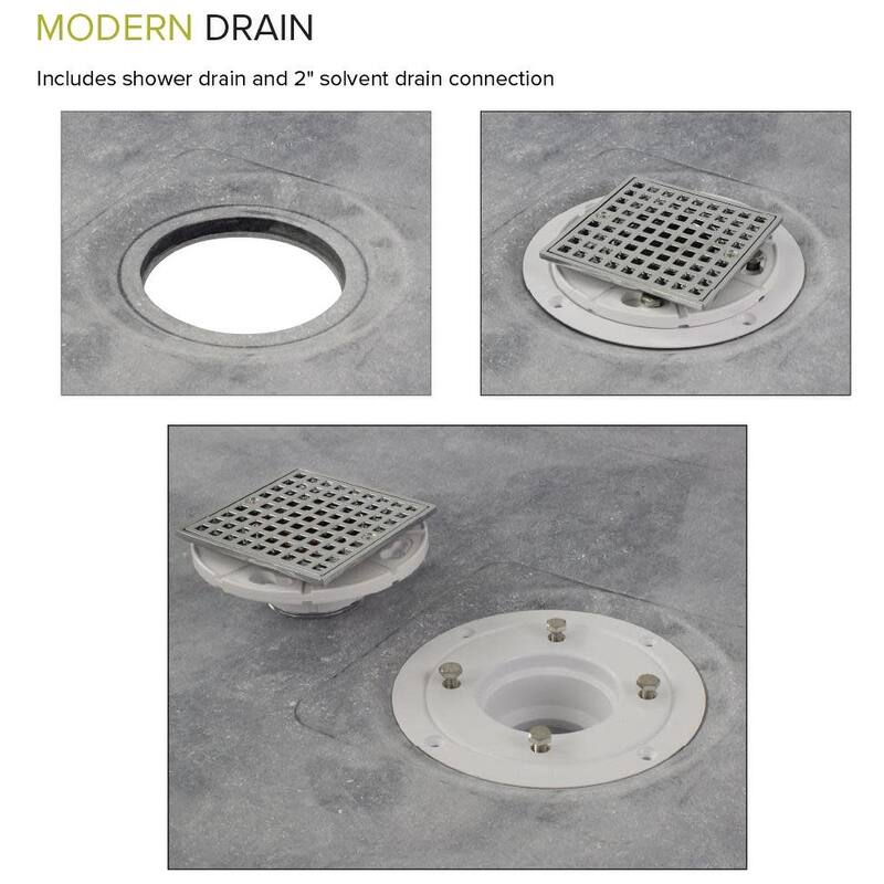 Transolid TRS_FTT4940C Ready Tile 49" x 40-1/2" Rectangular Shower