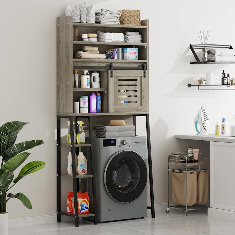 Over The Toilet Storage Cabinet – Farmhouse Storage Cabinet With Sliding Door