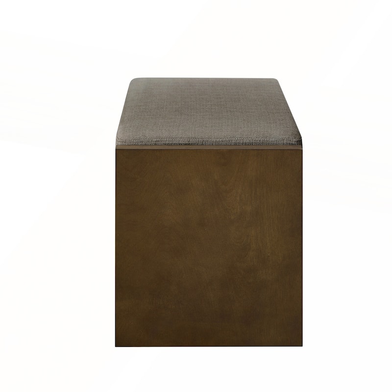 40in Accent Bench with Lower Shelf Shoe Rack