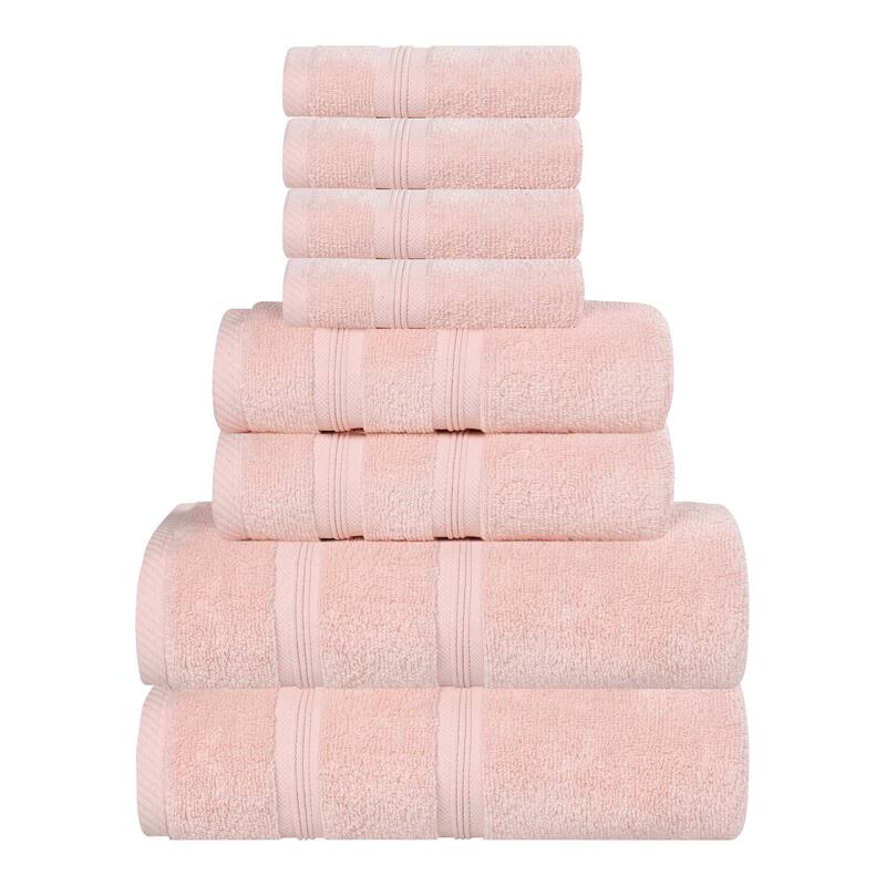 Superior Smart Dry Zero Twist Cotton 8-Piece Assorted Towel Set