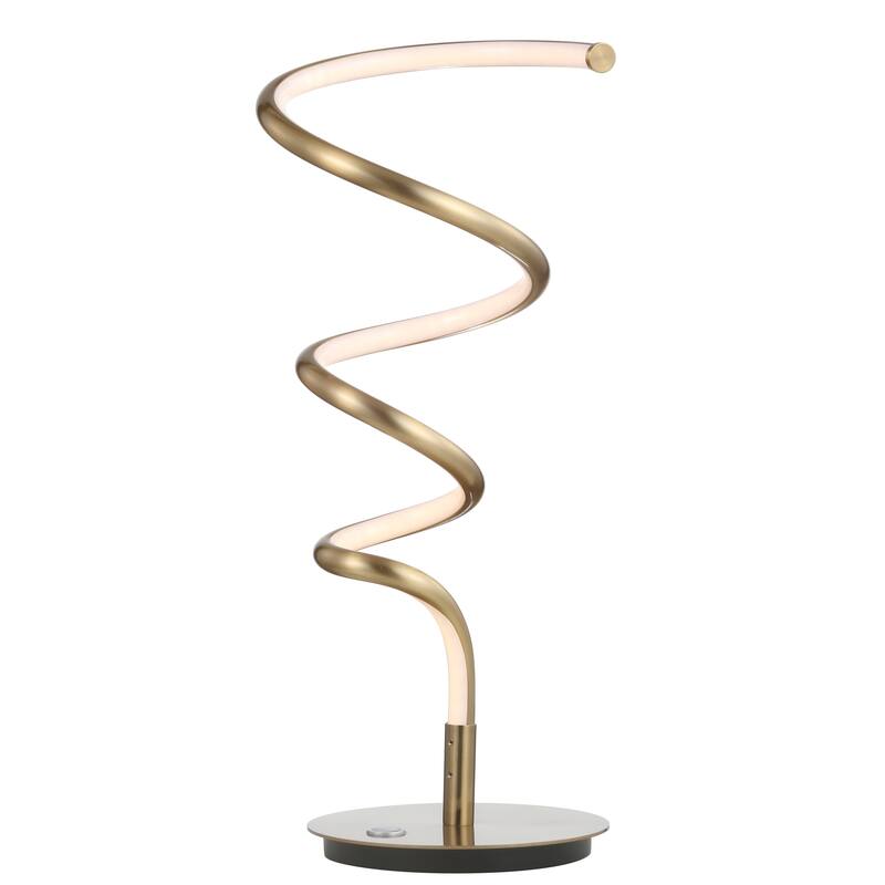 Owen 19.75" Modern Dimmable Metal Integrated LED Table Lamp, Chrome by JONATHAN Y