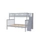 preview thumbnail 6 of 21, Twin Over Full Stairway Bunk Bed with Trundle,Bunk Bed Frame with Rails and Storage