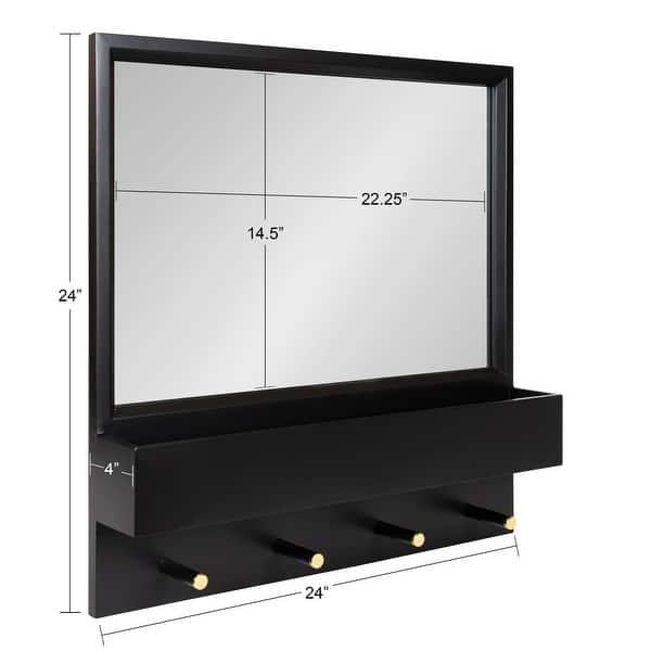 Black Floating Shelves Set of 2, 12 Inch Command Strip Shelf for Bedroom,  Kitche