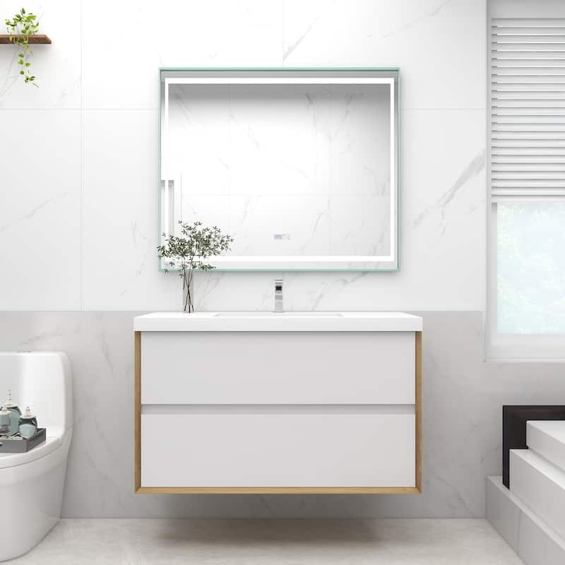 Selina 42" Wall Mounted Vanity with Single Sink - 42