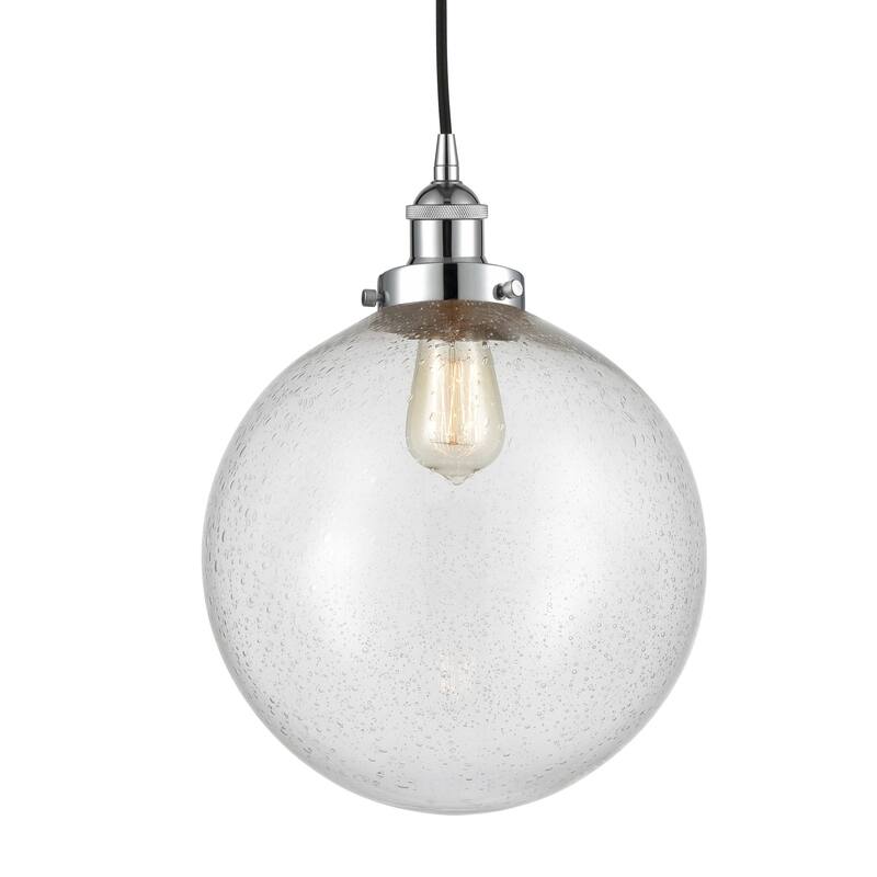 Innovations Lighting 616-1PH-16-12 Beacon Pendant Beacon 12" Wide - Polished Chrome / Seedy
