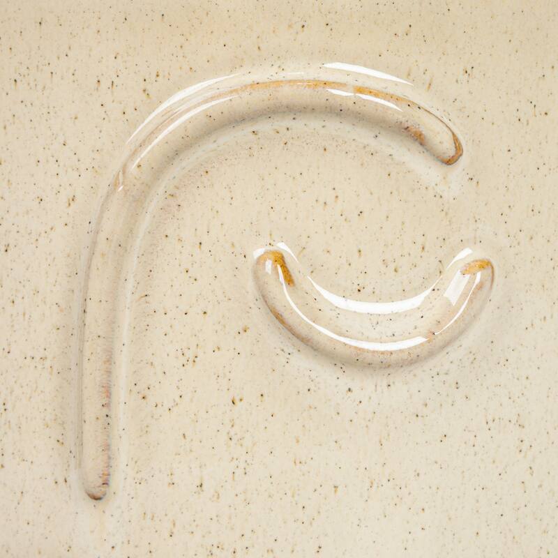 Stoneware Face Planter with Reactive Glaze, Handles, and Saucer - 8.3"L x 6.1"W x 5.8"H