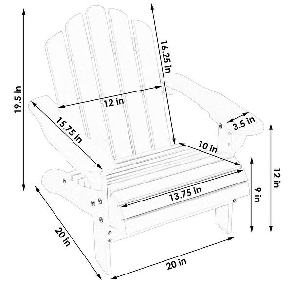 Shop Sunnydaze Toddler Wooden Adirondack Chair Non Toxic Paint