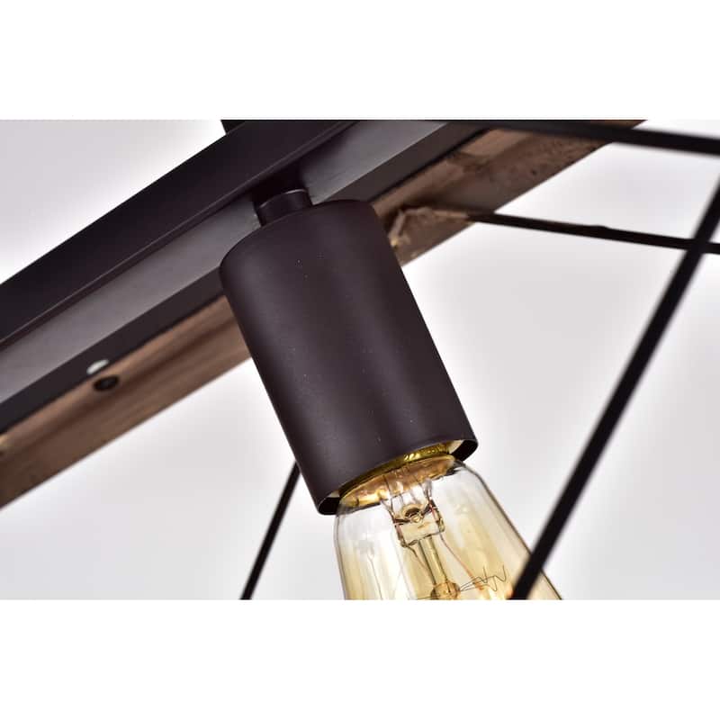 Hamin Oil Rubbed Bronze 5-Light Open-Cage Metal Kitchen Island Chandelier